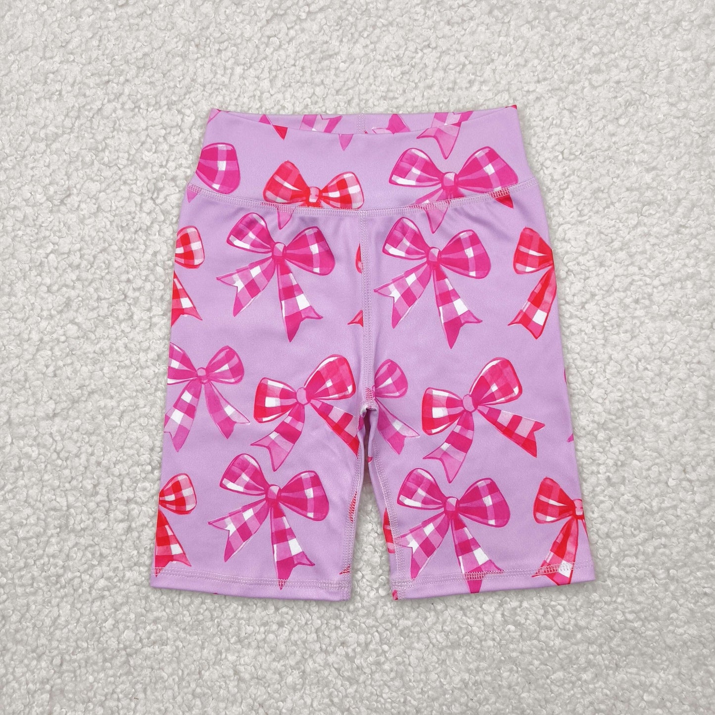 Toddle baby girls pink bow summer biking shorts