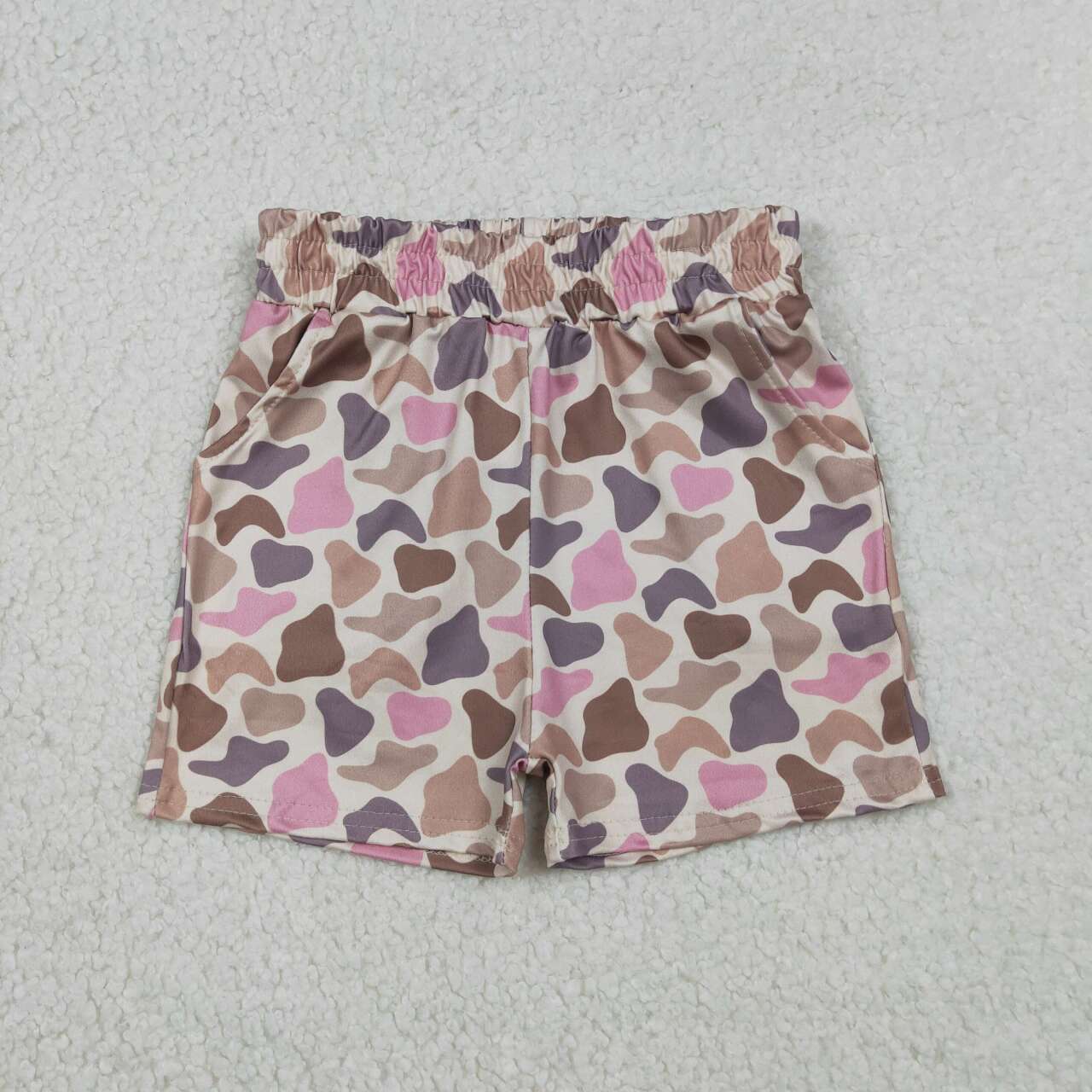Mommy and me camo design summer shorts