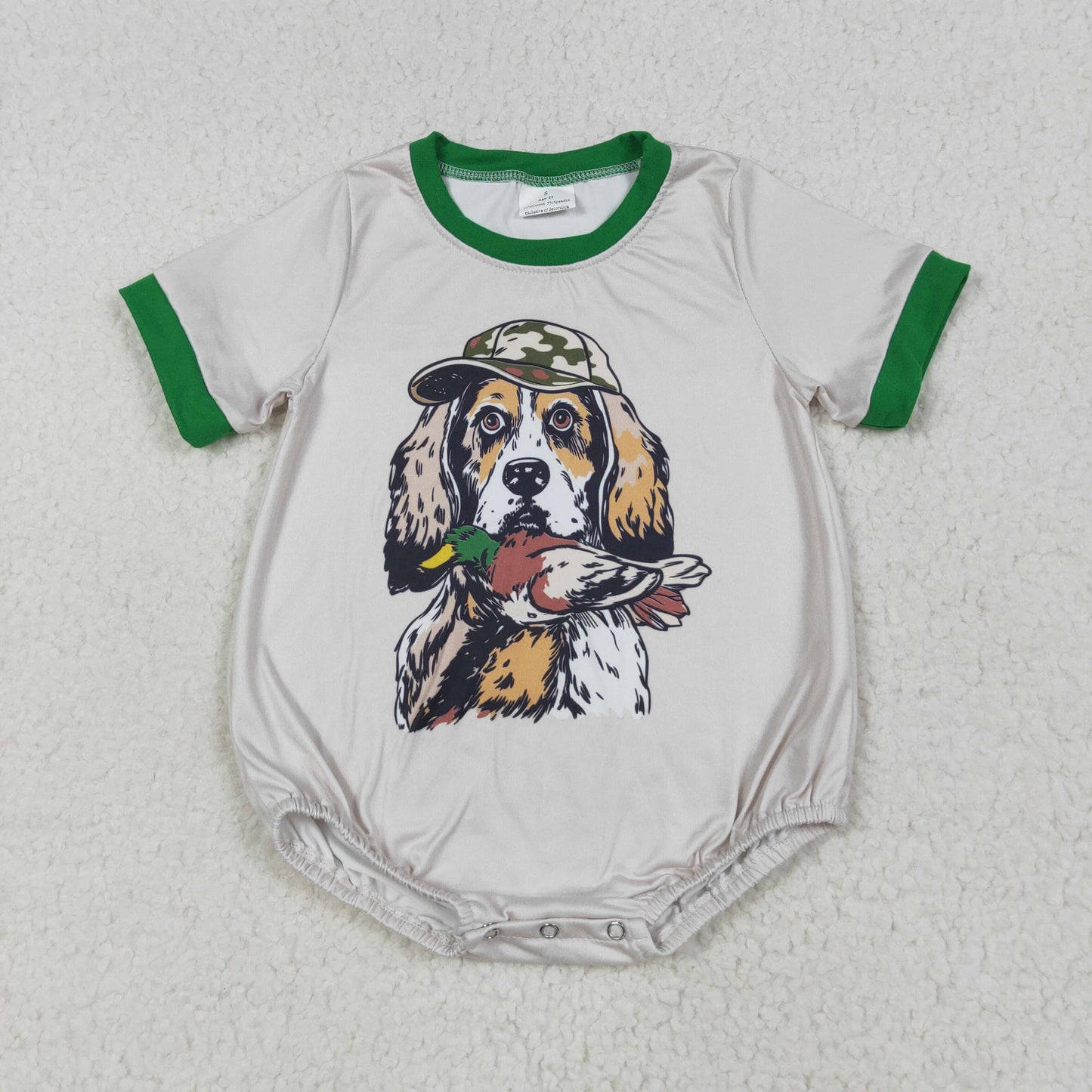 Toddle baby boy dog duck romper