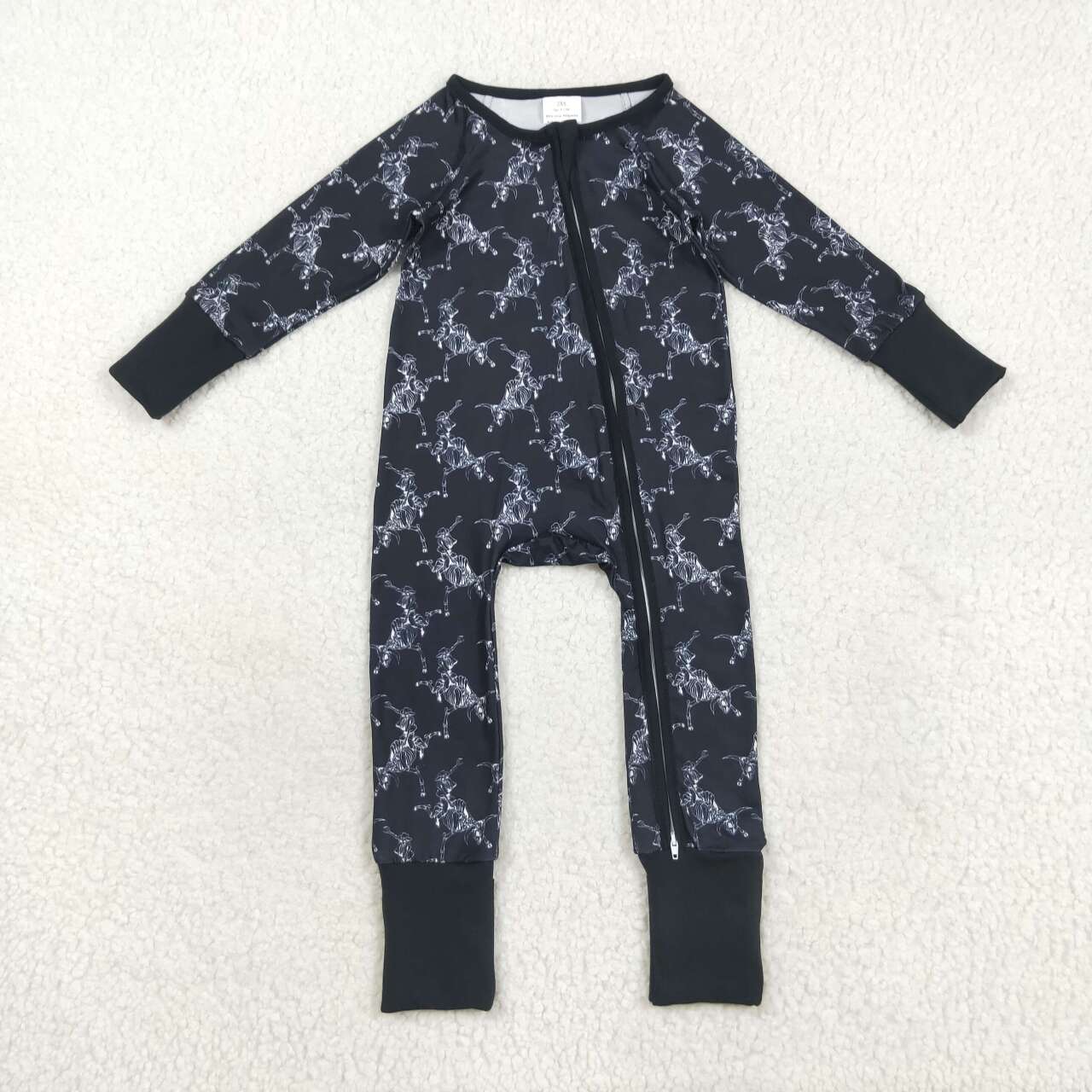 Western cowboy kids long sleeve romper