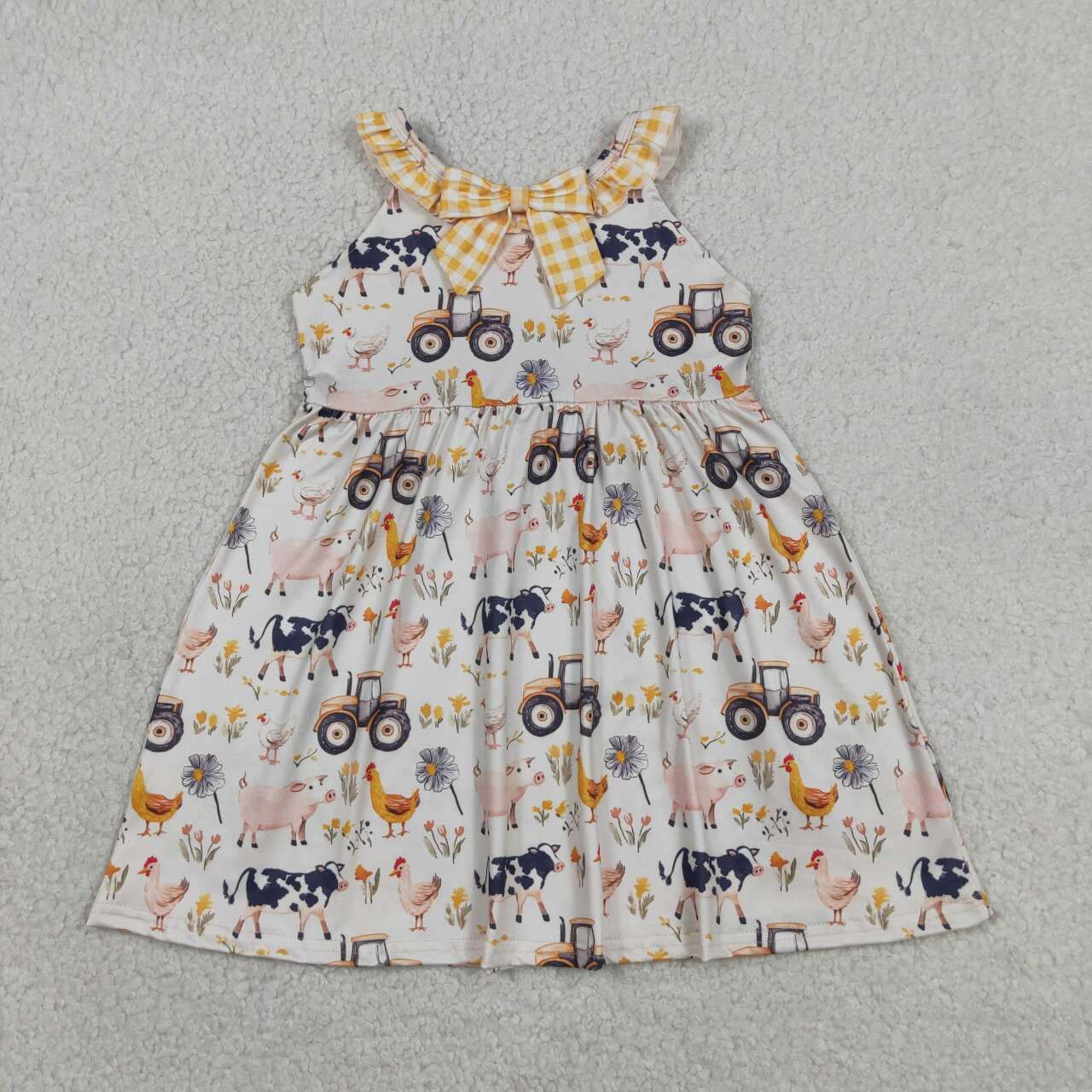 Farm chicken tractor design girls summer dress