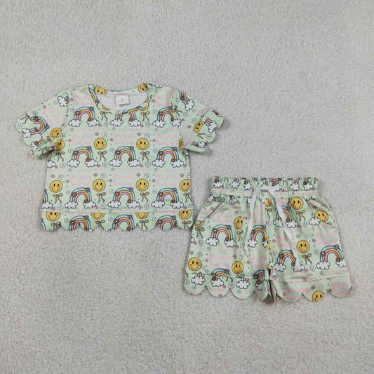 Jesus loves me top matching shorts girls summer outfit