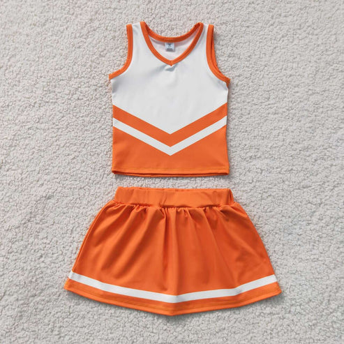 Black top matching skorts girls summer yoga outfit