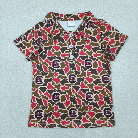 C Team style boy short sleeve pullover top