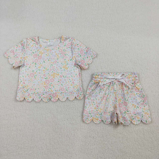 USA SHOP Flowers design baby girl summer outfit