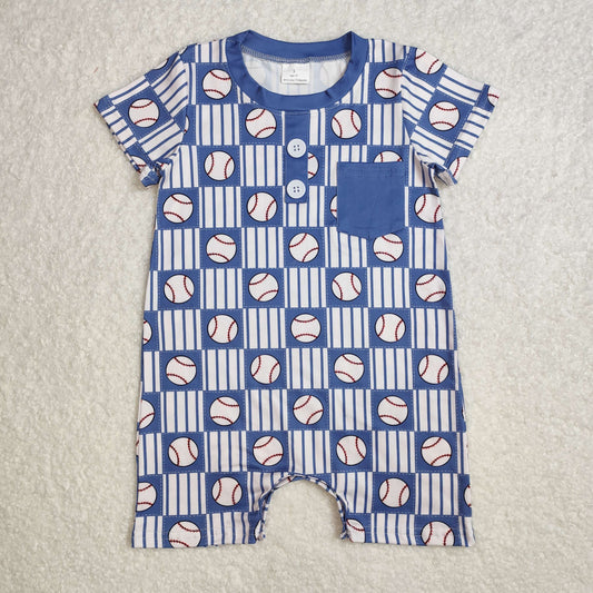 Baseball design baby boy romper