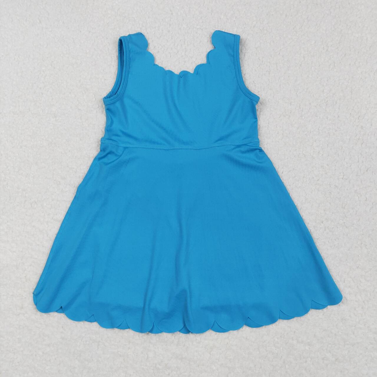 Baby girls blue color active wear athletic summer yoga skirt dress
