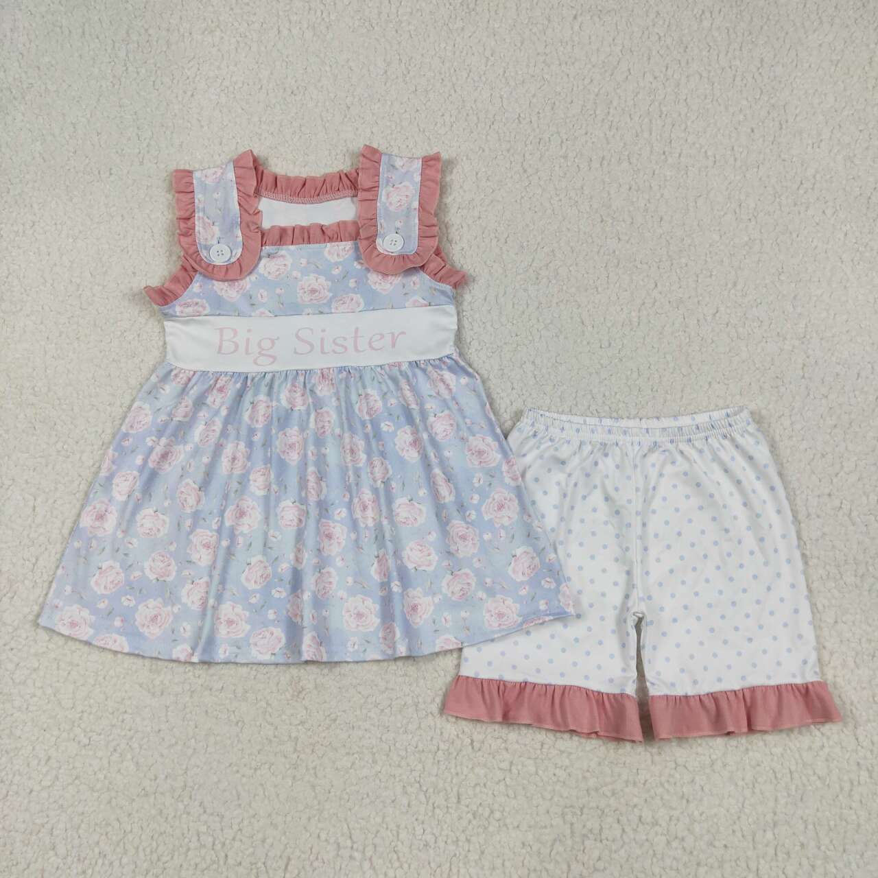Toddle girls big sister floral outfit