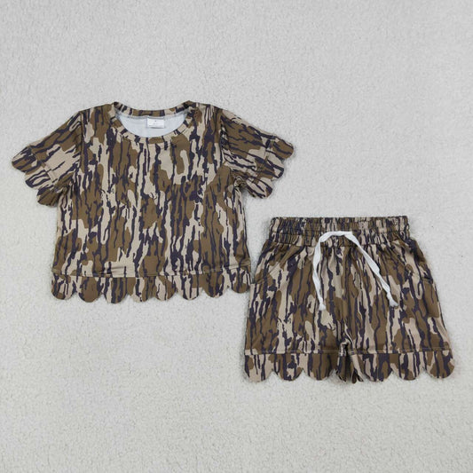 Camo print toddle girls summer outfit