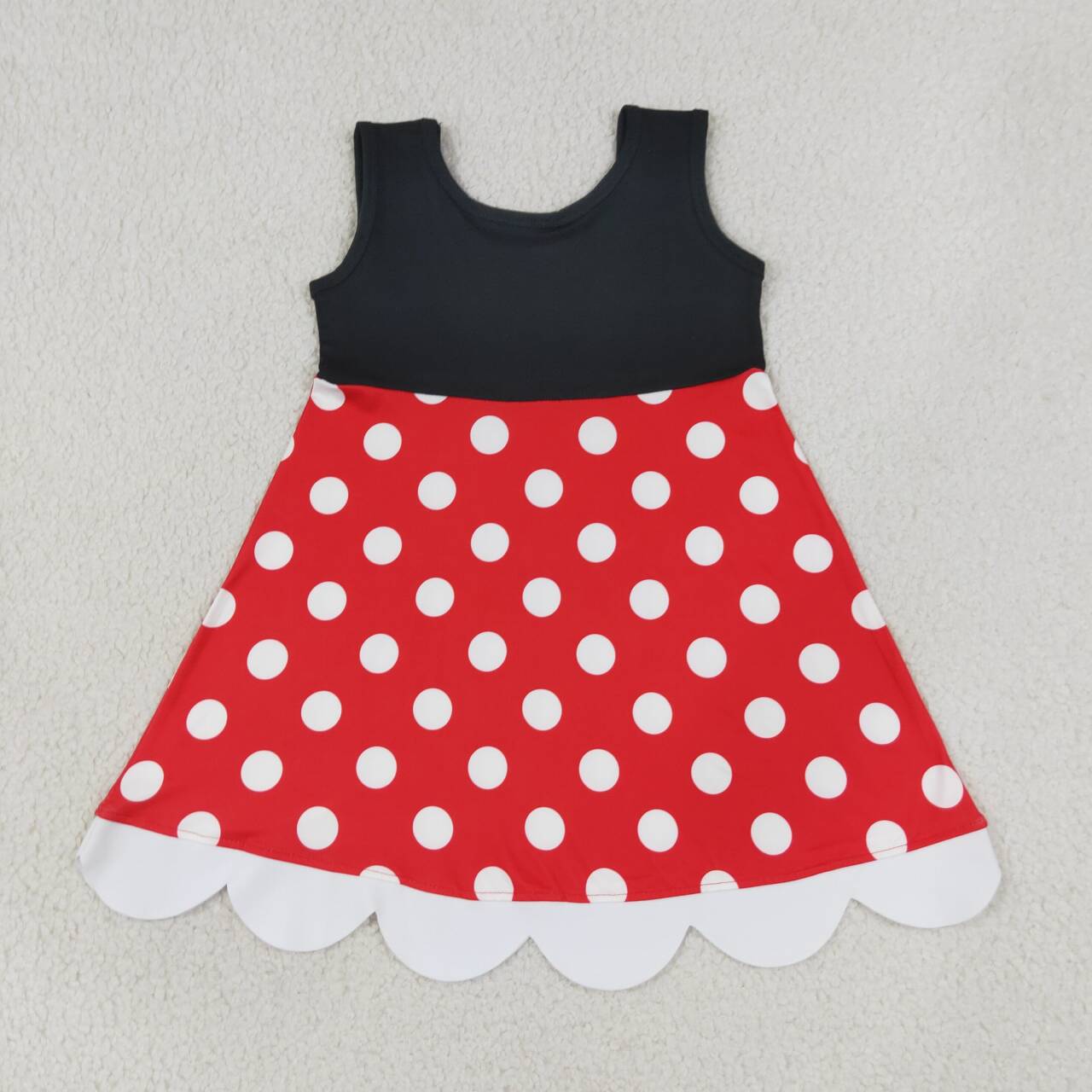 Baby girls red polka princess dress