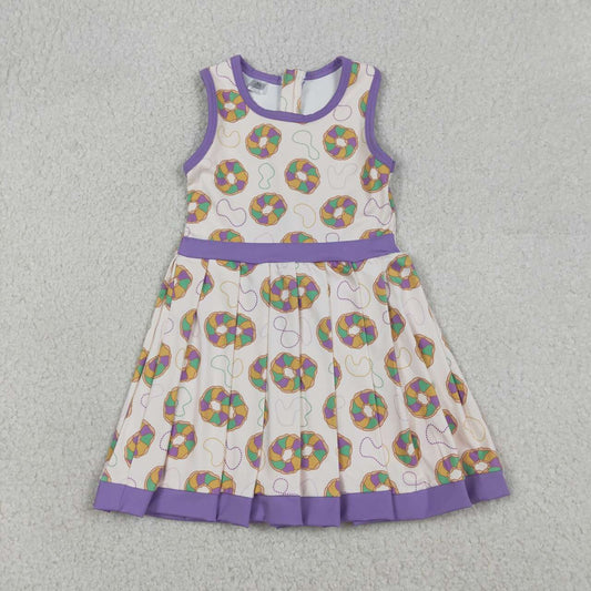 Mardi Gras design girls yoga dress
