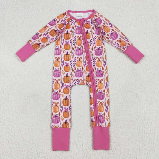 USA SHOP Fall pumpkins baby long sleeve romper