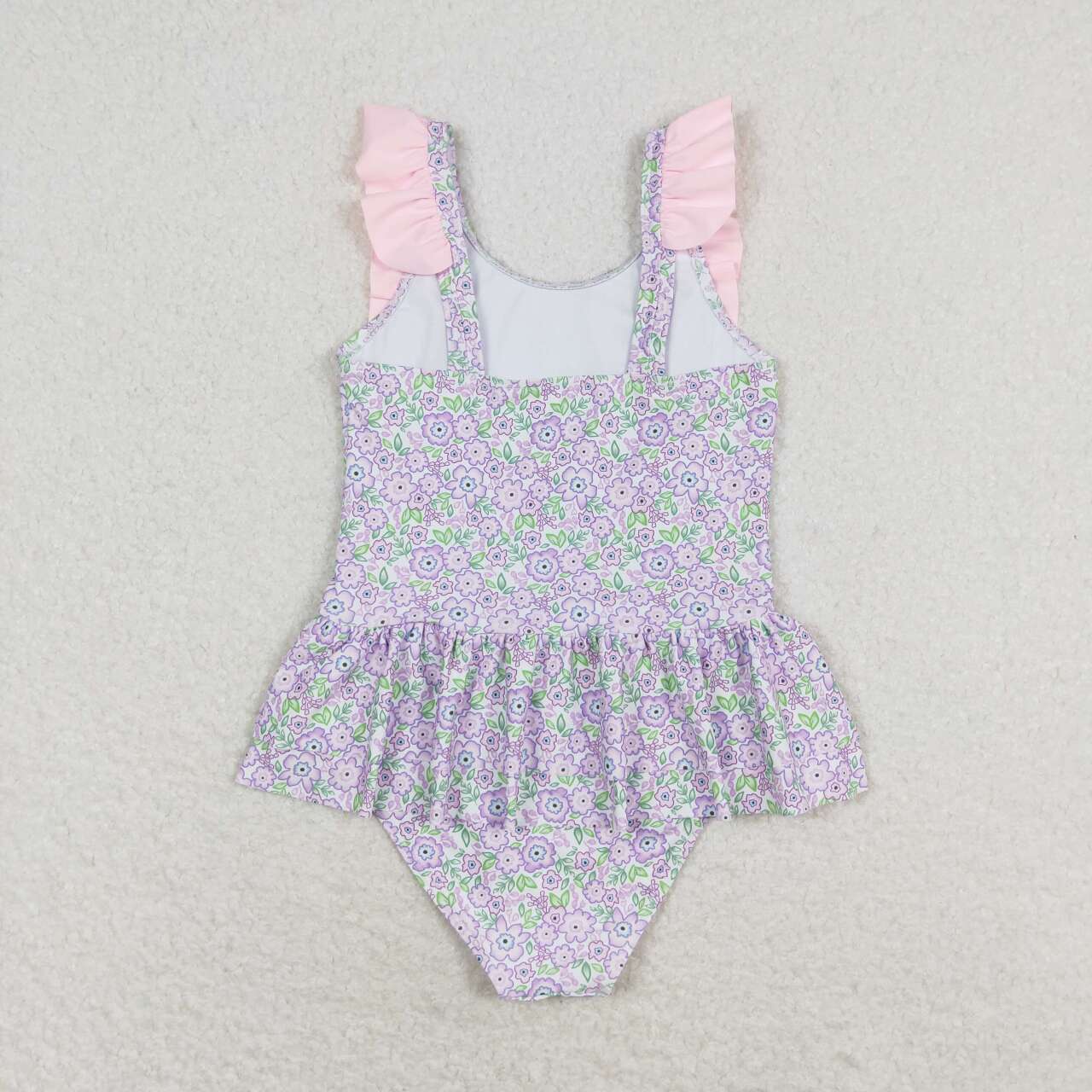 lavender floral one piece swimwear