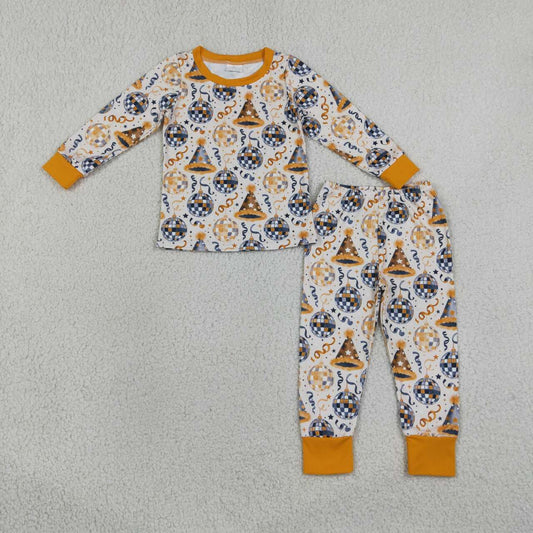 Long sleeve Happy New Year top matching pants boy wholesale factory price clothes