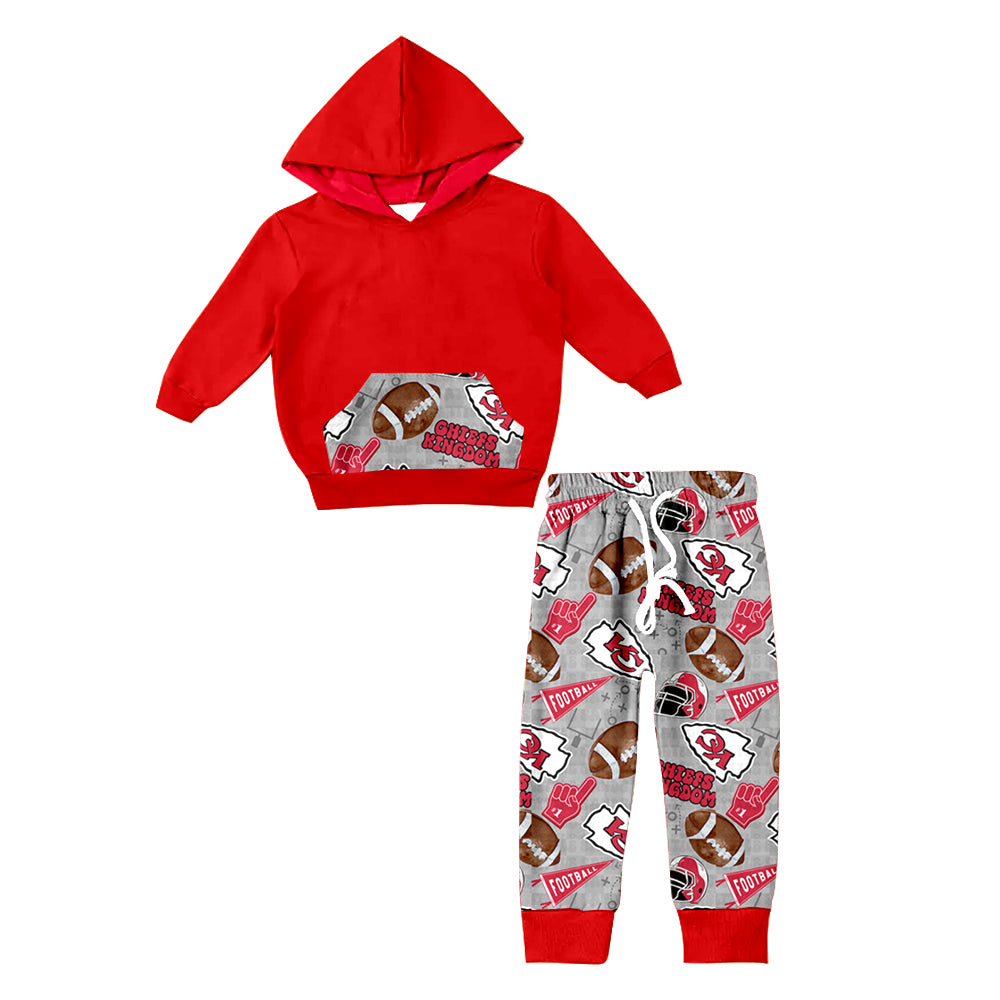 baby boy college team design hoodie set