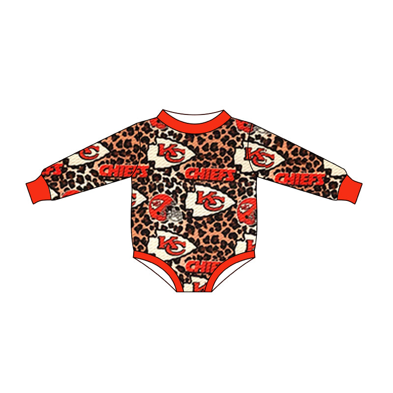 baby boy KC team cheetah design  romper