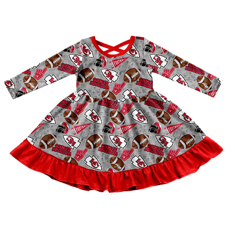 baby girl college team design dress