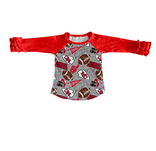 baby girl college team design long sleeve shirt top