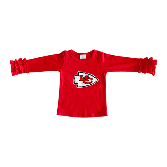 baby girl long sleeve KC football team design top