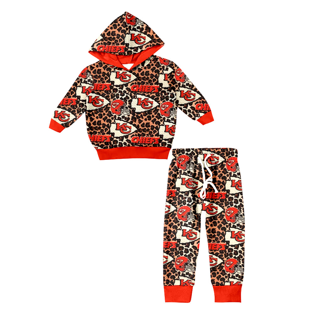 baby boy KC team cheetah design hoodie set