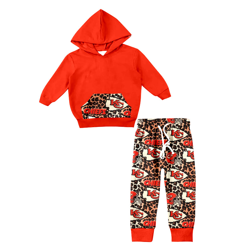 baby boy KC team cheetah design hoodie set