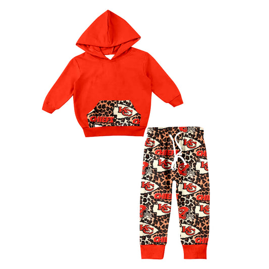 baby boy KC team cheetah design hoodie set