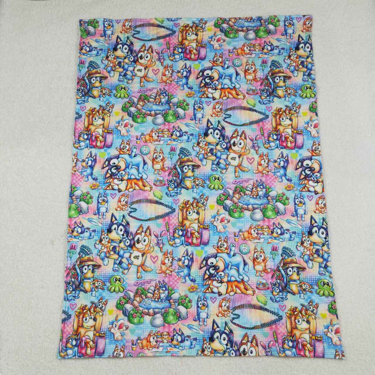 toddle kids blue cartoon soft blanket