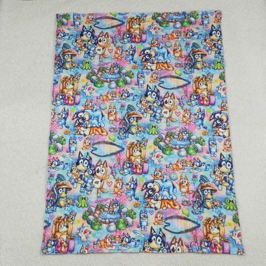 toddle kids blue cartoon soft blanket