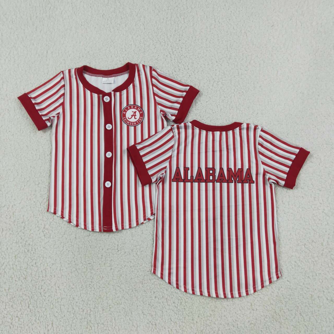 Alabama print boy short sleeve top