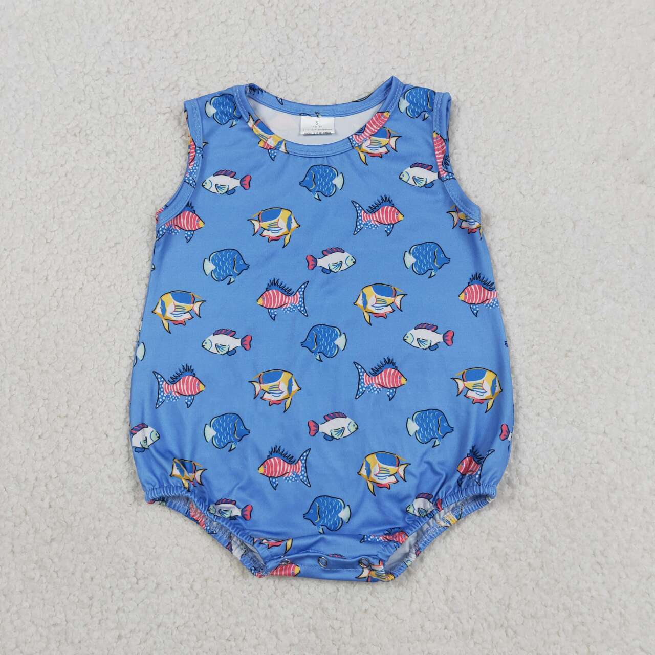 Fishing print toddle boy summer romper