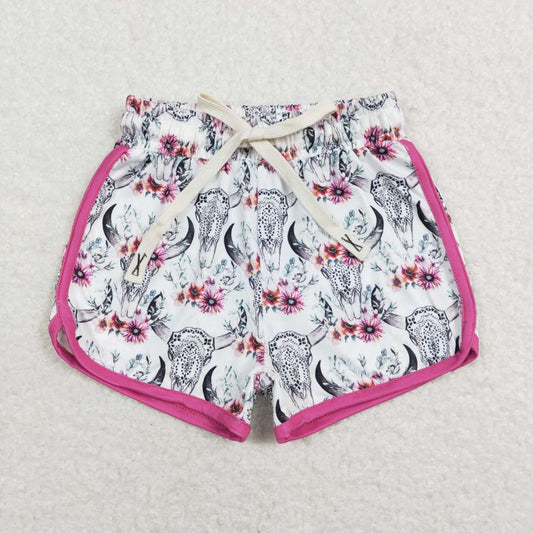 baby girls western cow sports shorts