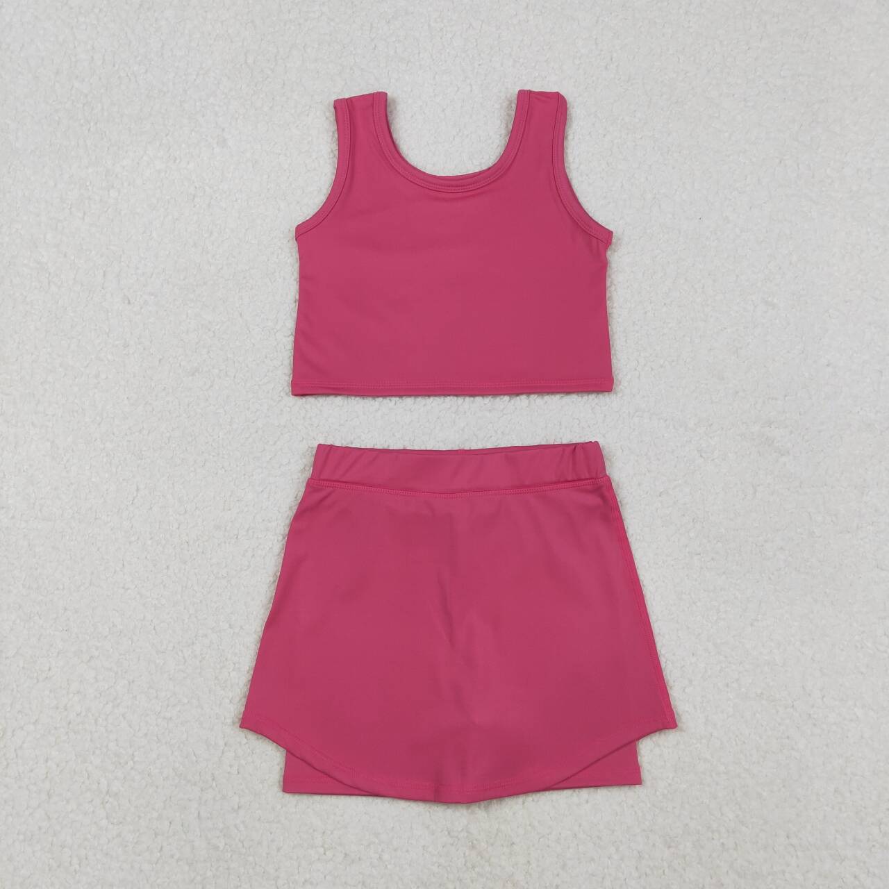 Baby girls hot pink active wear athletic summer yoga outfit
