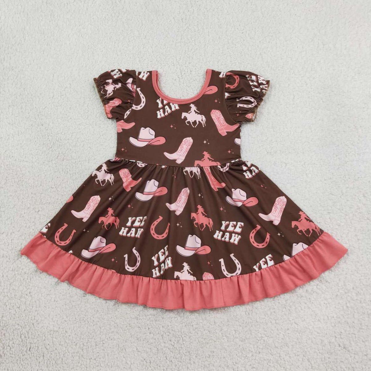 cowgirl western short sleeve dress