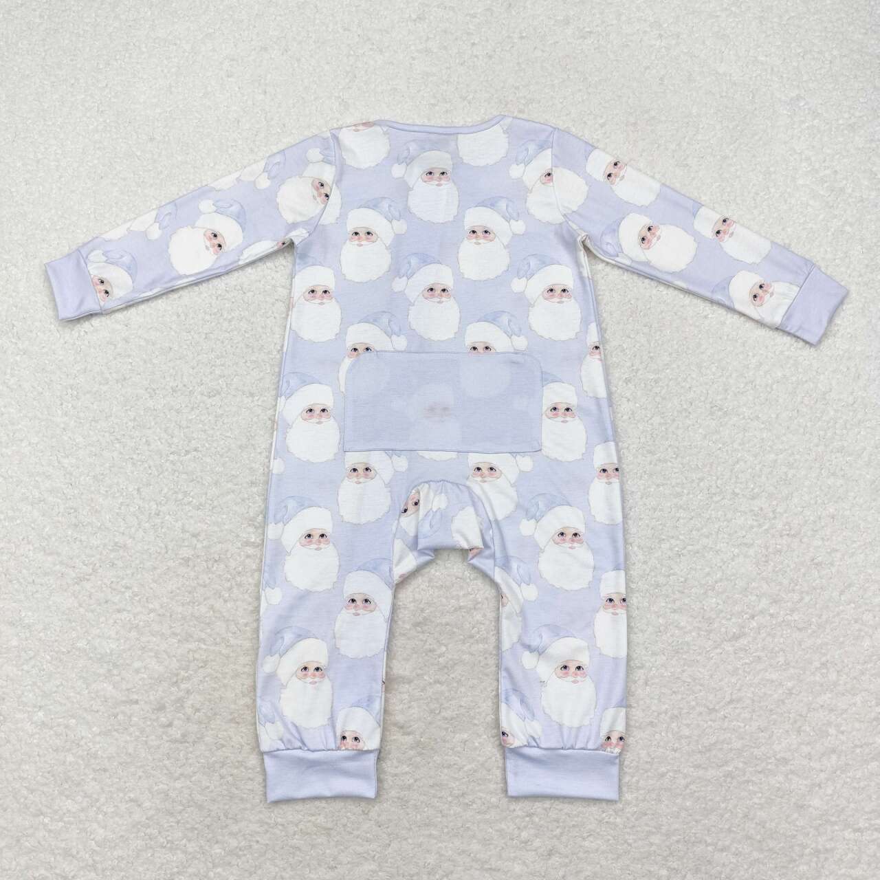 toddle baby boy christmas blue santa claus bamboo zip romper