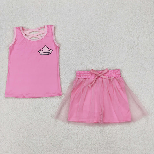 Toddle baby girl pink top matching skirt outfit