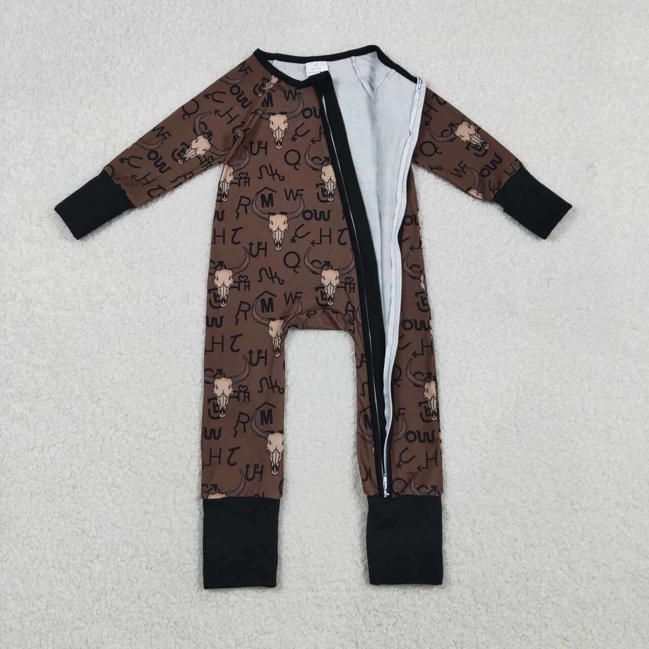 Western aztec toddle baby long sleeve romper