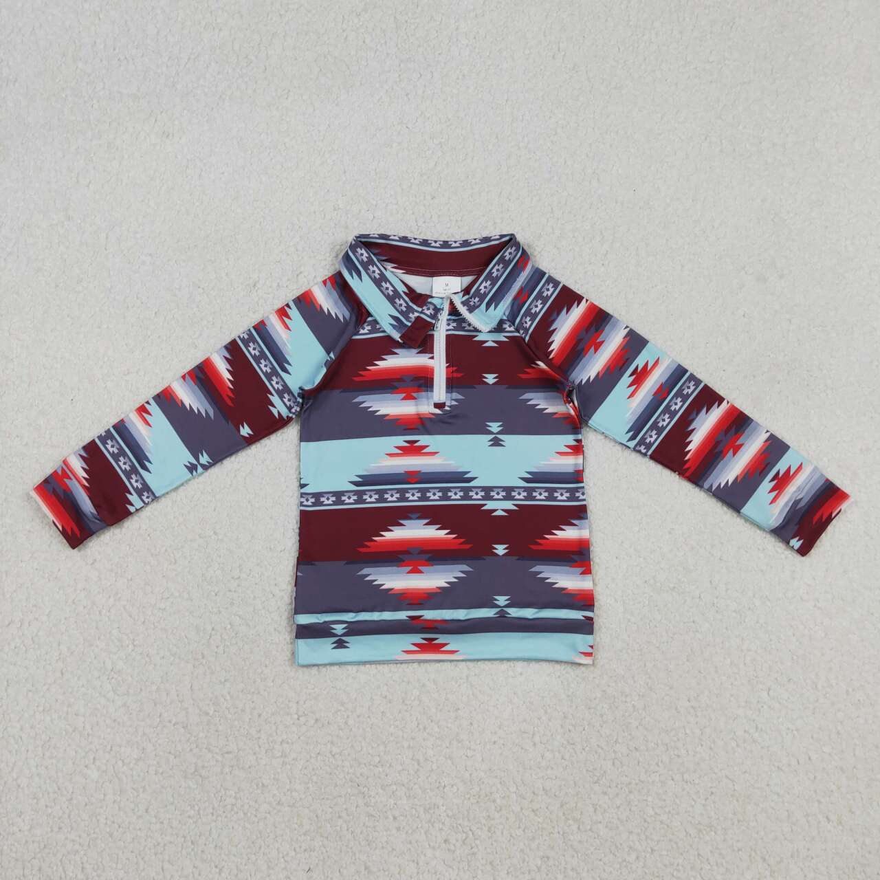 Western aztec print boys long sleeve pullover