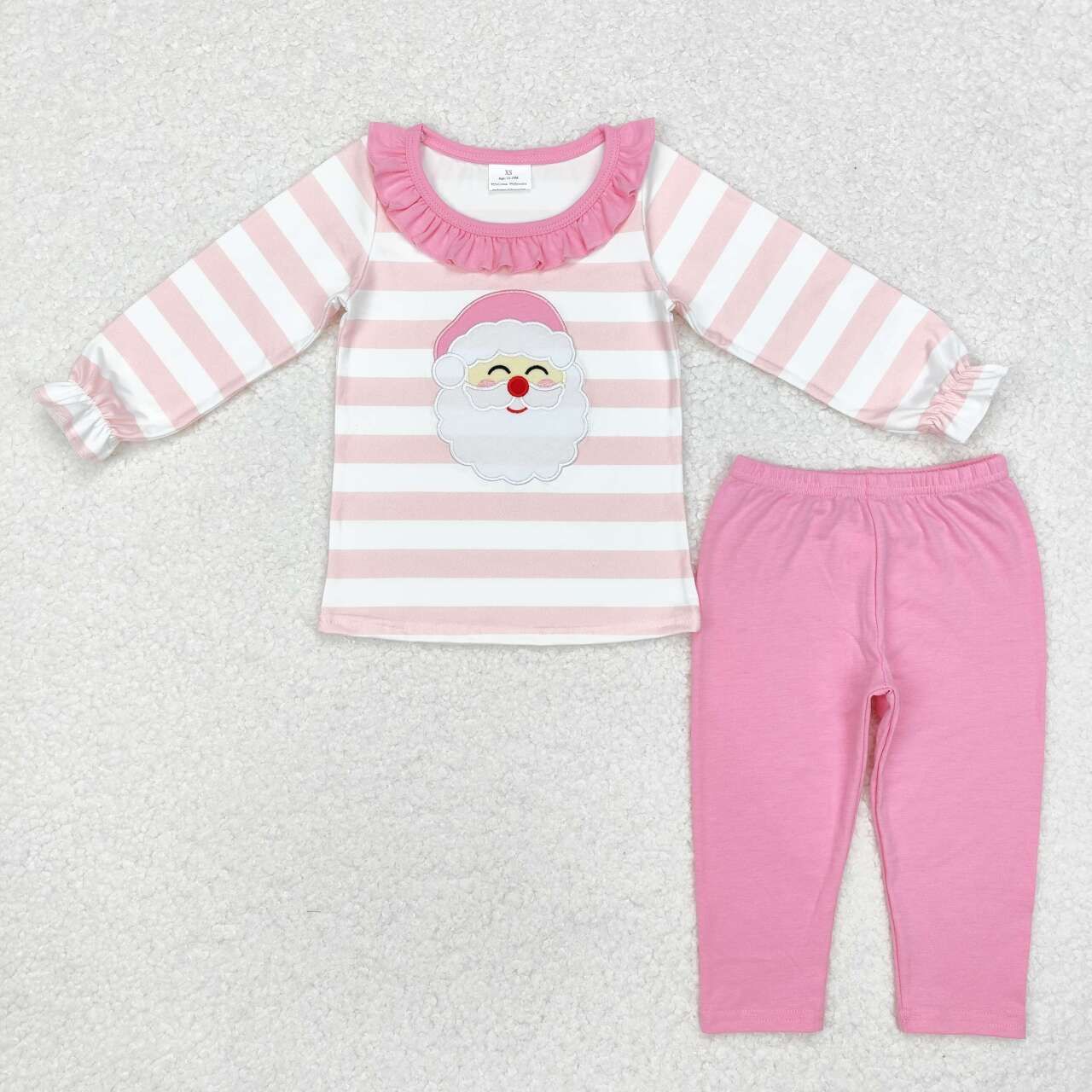 Embroidery Christmas Santa Claus baby girl clothes