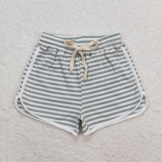 toddle girls grey stripes summer cotton shorts