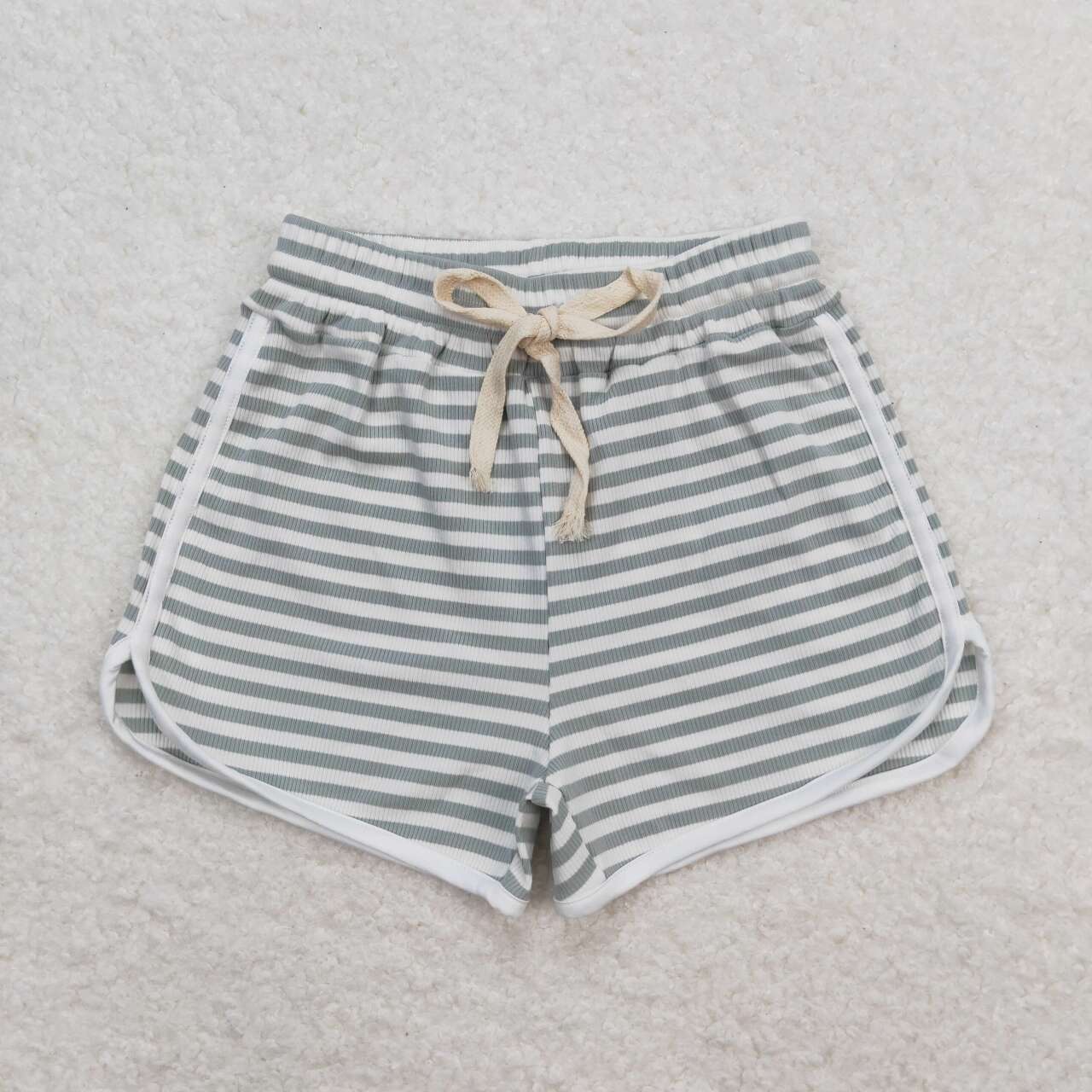 toddle girls grey stripes summer cotton shorts