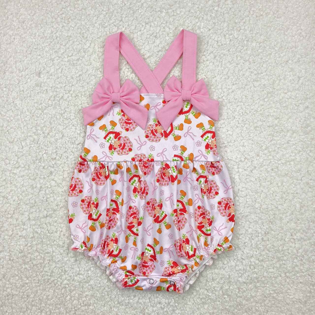 Strawberry design baby girl summer romper