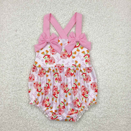 Strawberry design baby girl summer romper