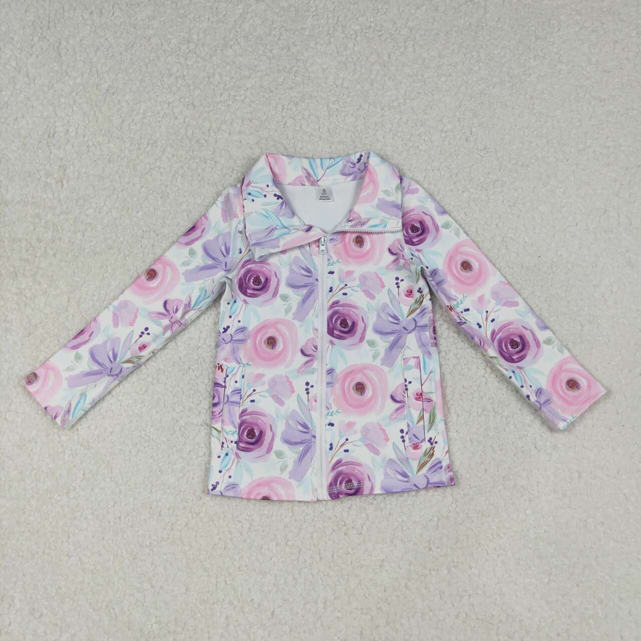 Baby Girls Lavender Floral Long Sleeve Yoga Top Pullover