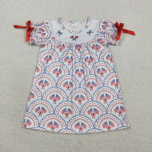 American flag embroidery design toddle girls dress