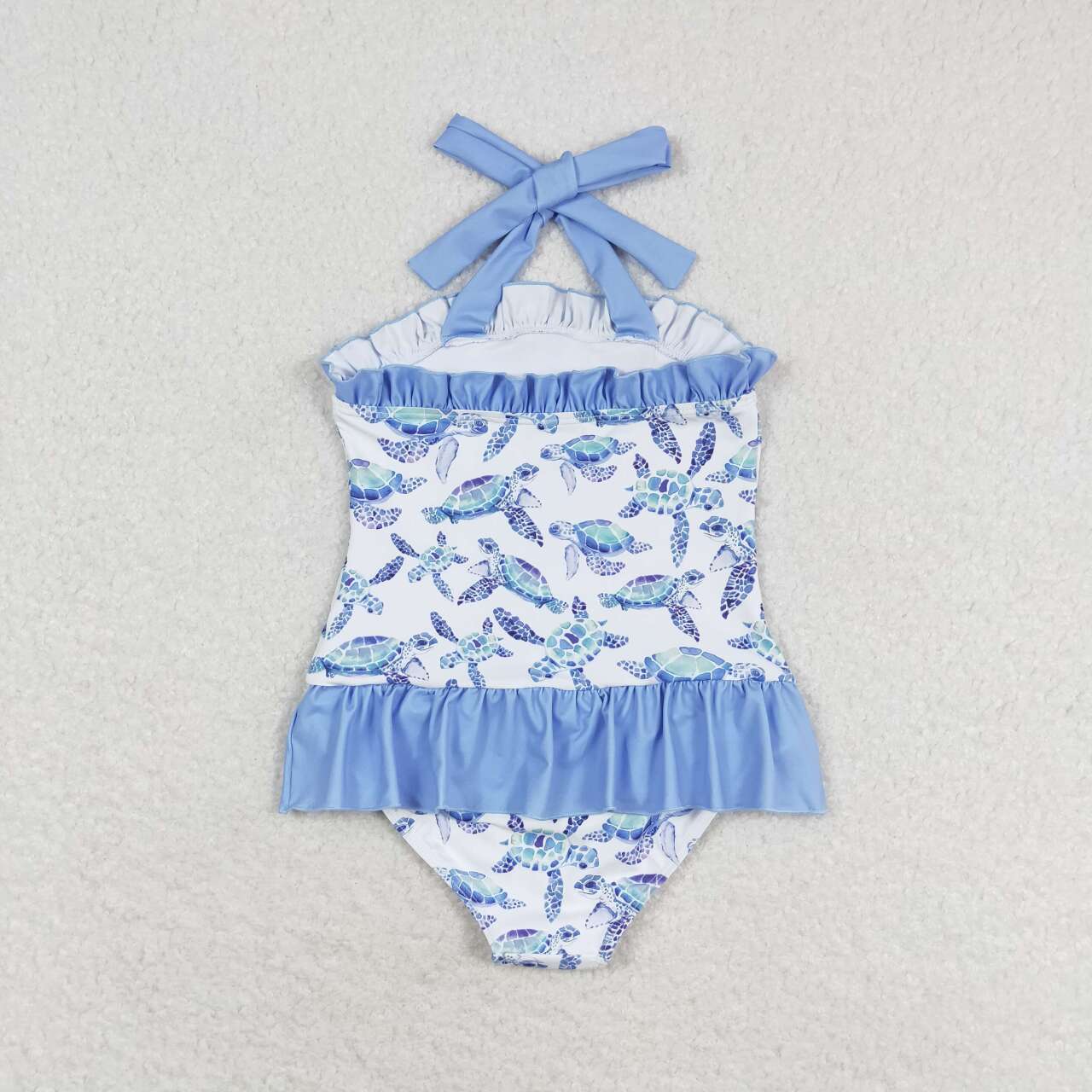 baby girls sea turtle two pieces bathing suit