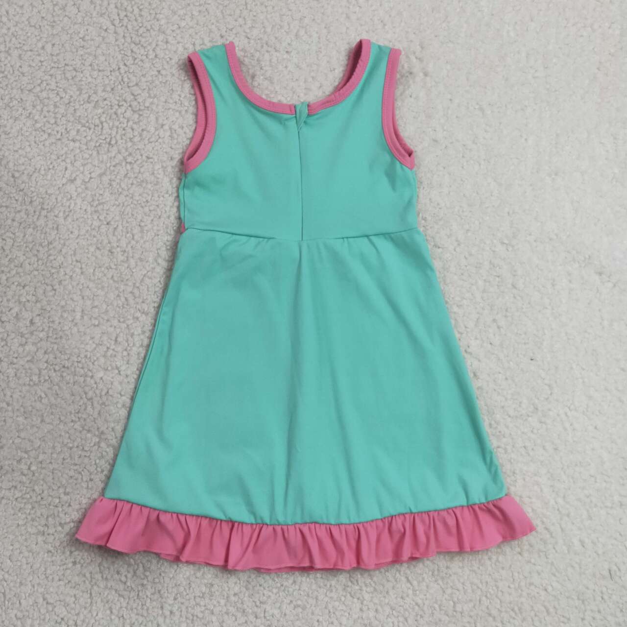 Turquoise pink color girls summer yoga dress