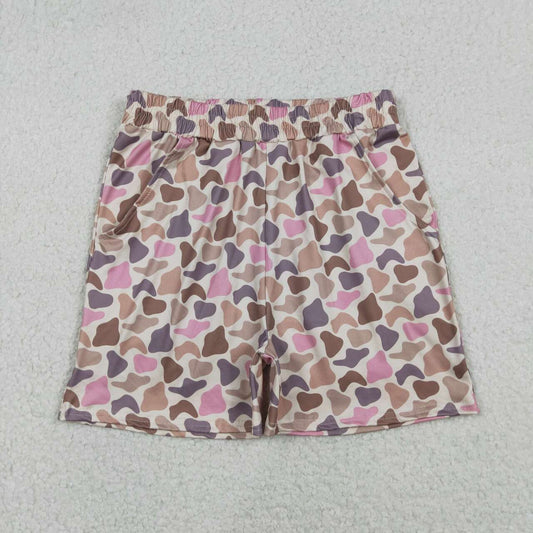 Adult women brown pink summer shorts