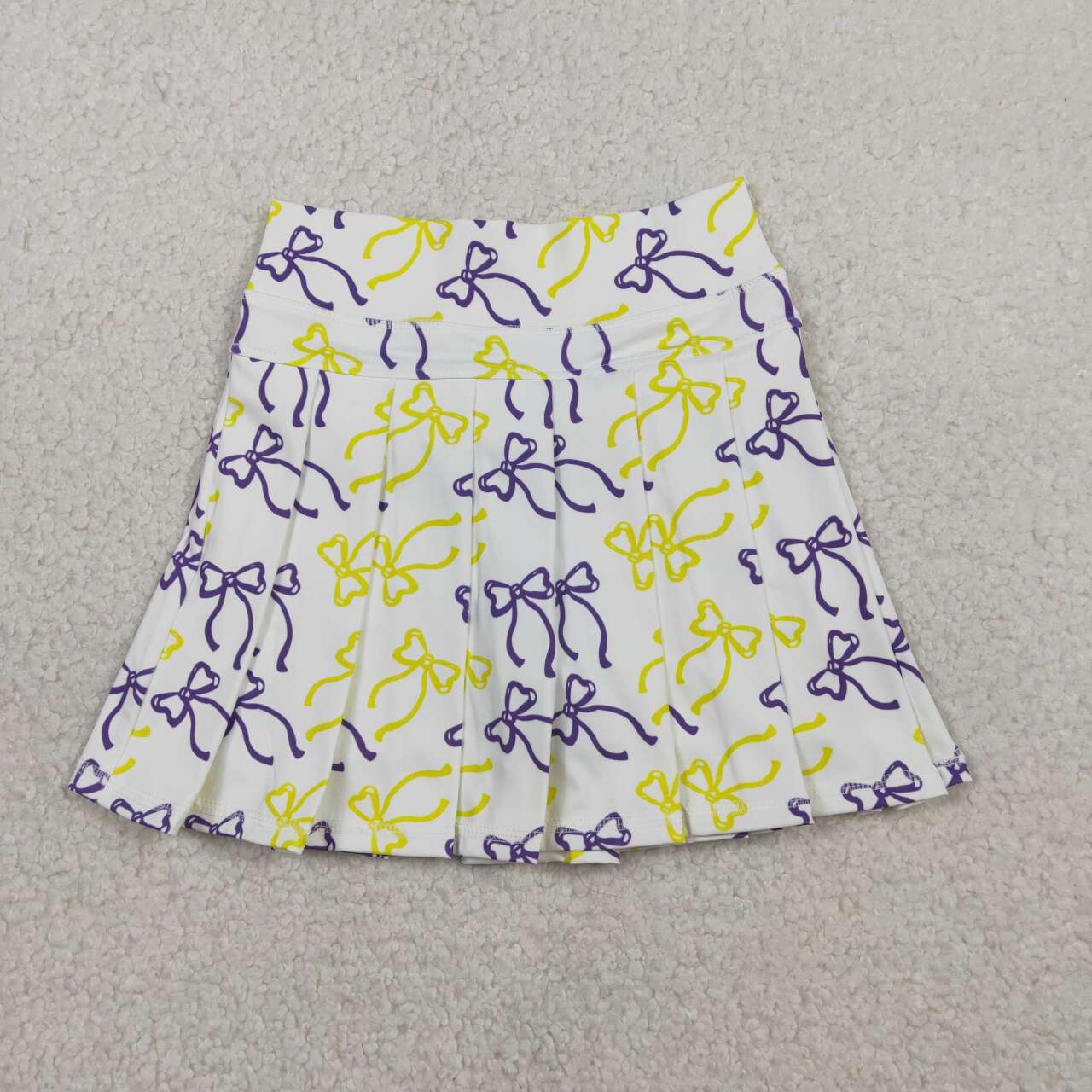 baby girl Mardi Gras bow design summer yoga skirt