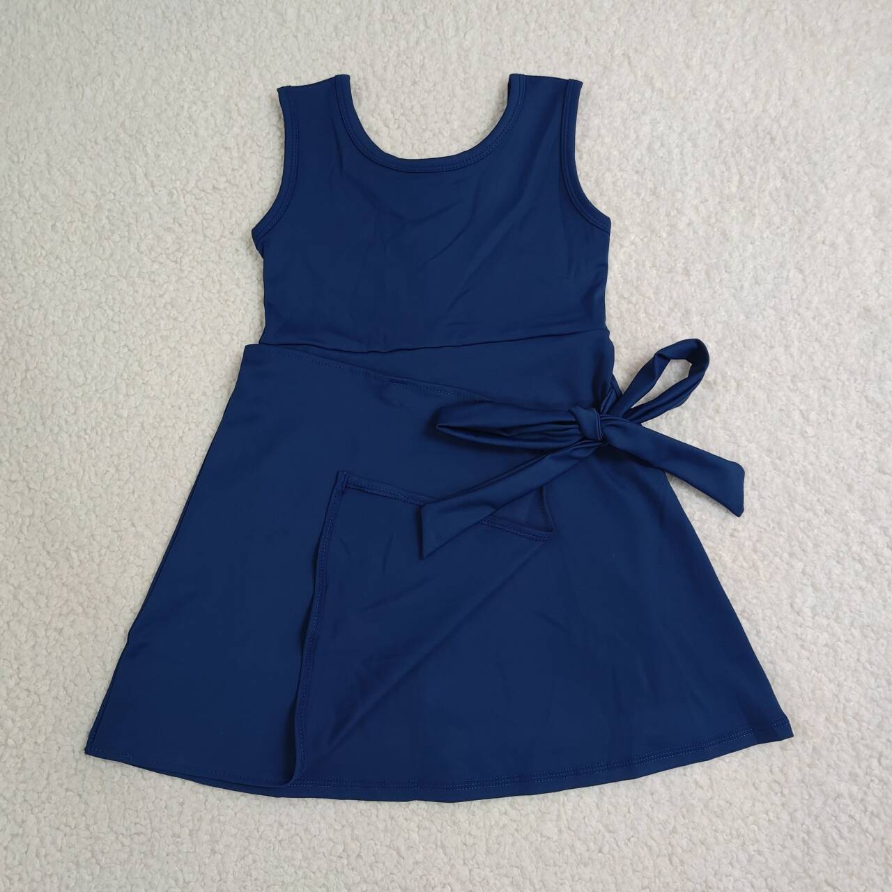 Toddle girls navy  color design summer yoga dress