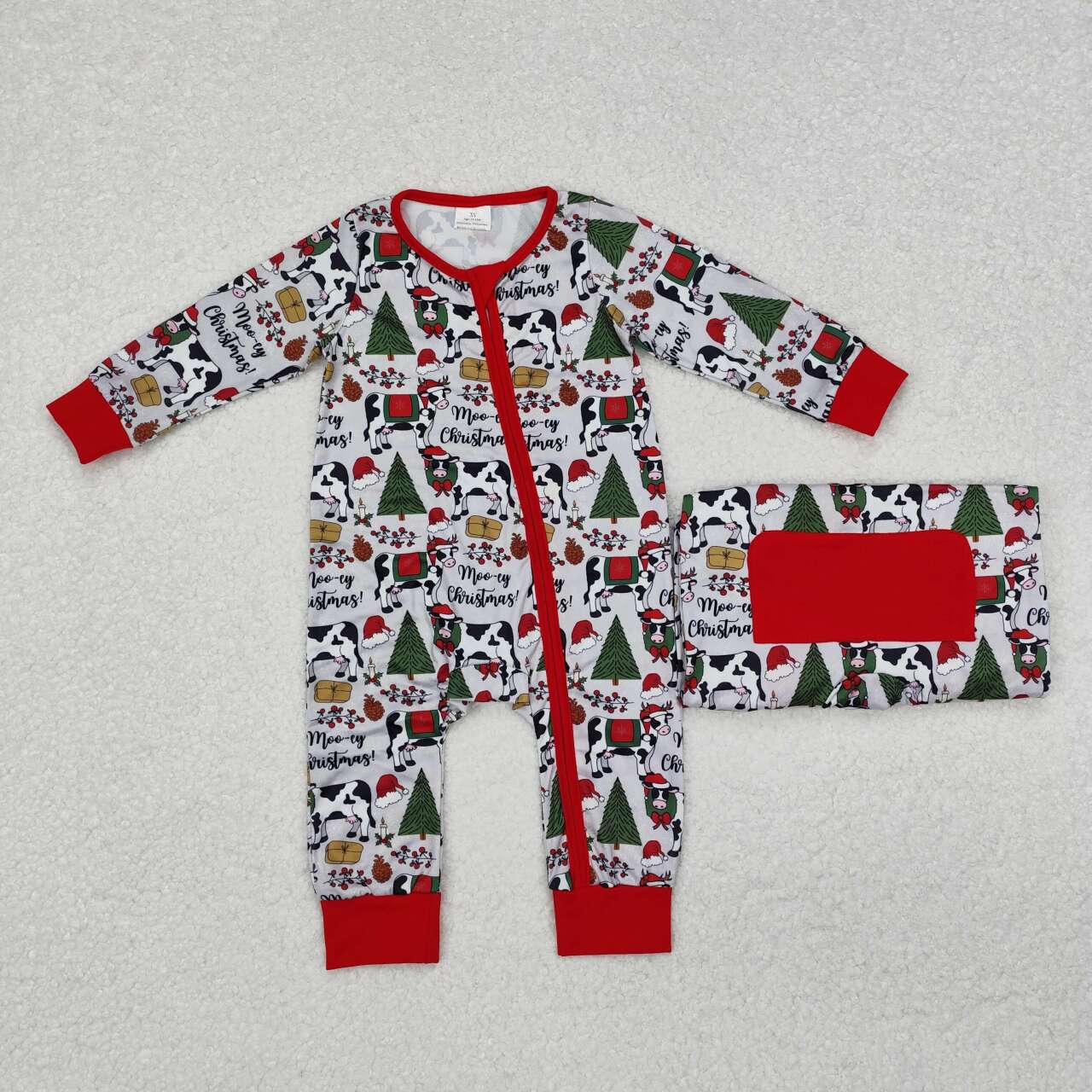 infant baby boy wholesale girls christmas heifer zip romper